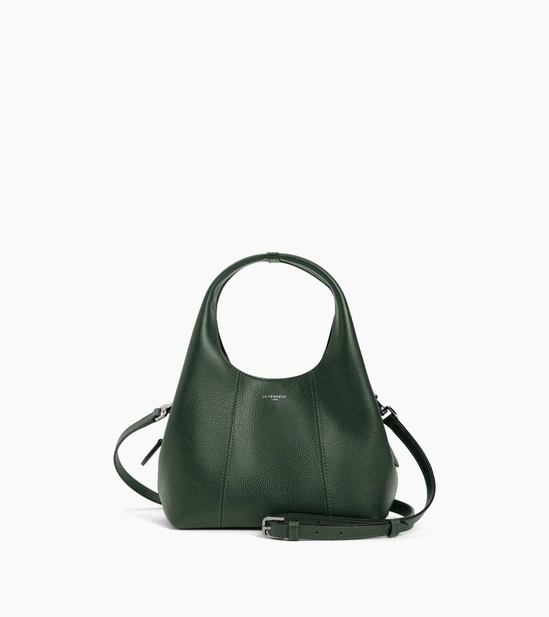 Petit sac à main Juliette en cuir grainé – Green Malachite