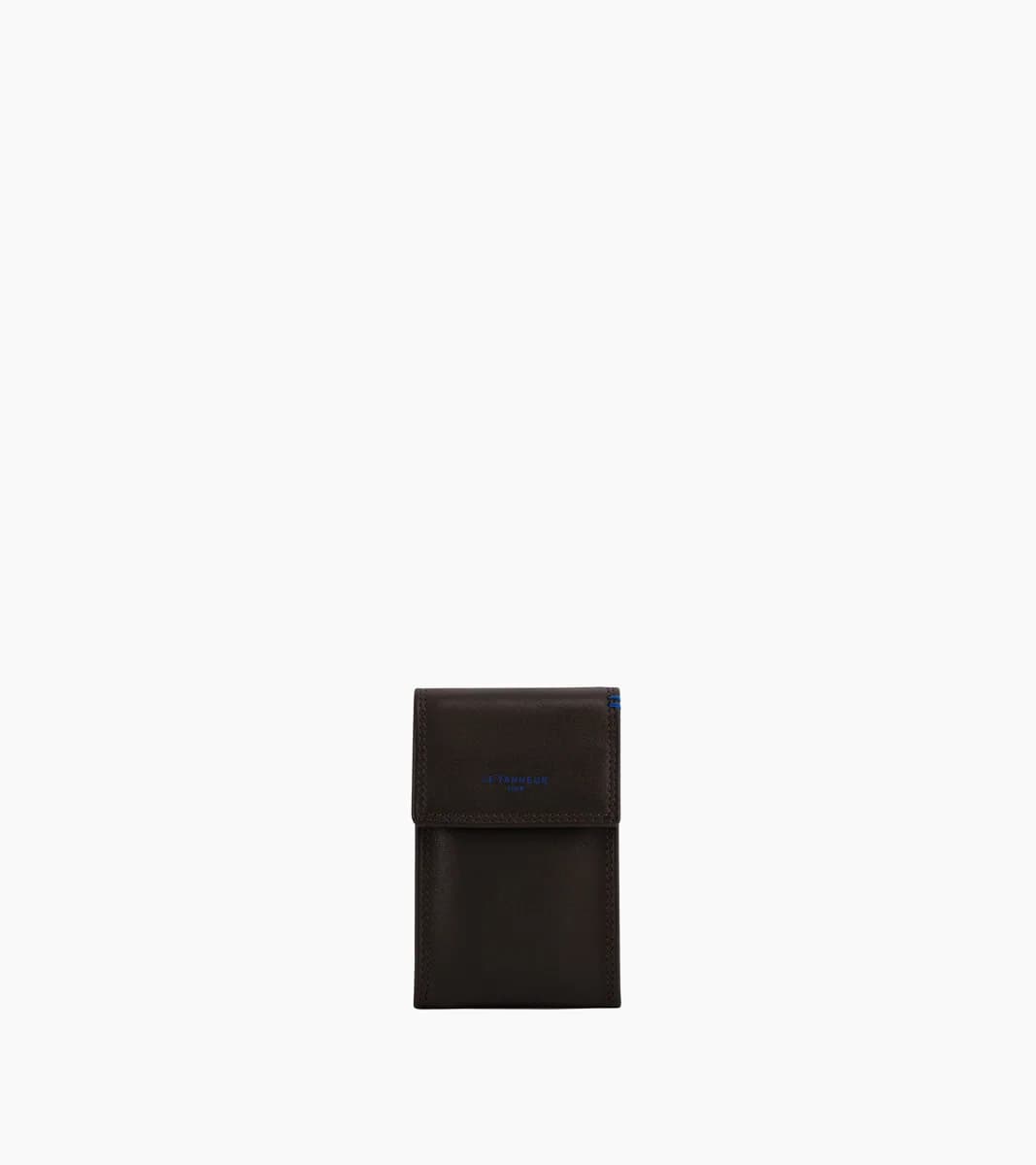 Etui clés à rabat Martin en cuir lisse – Coffee Brown