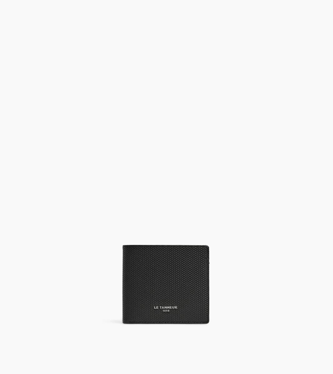Porte cartes horizontal Lucien en cuir signature T – Black