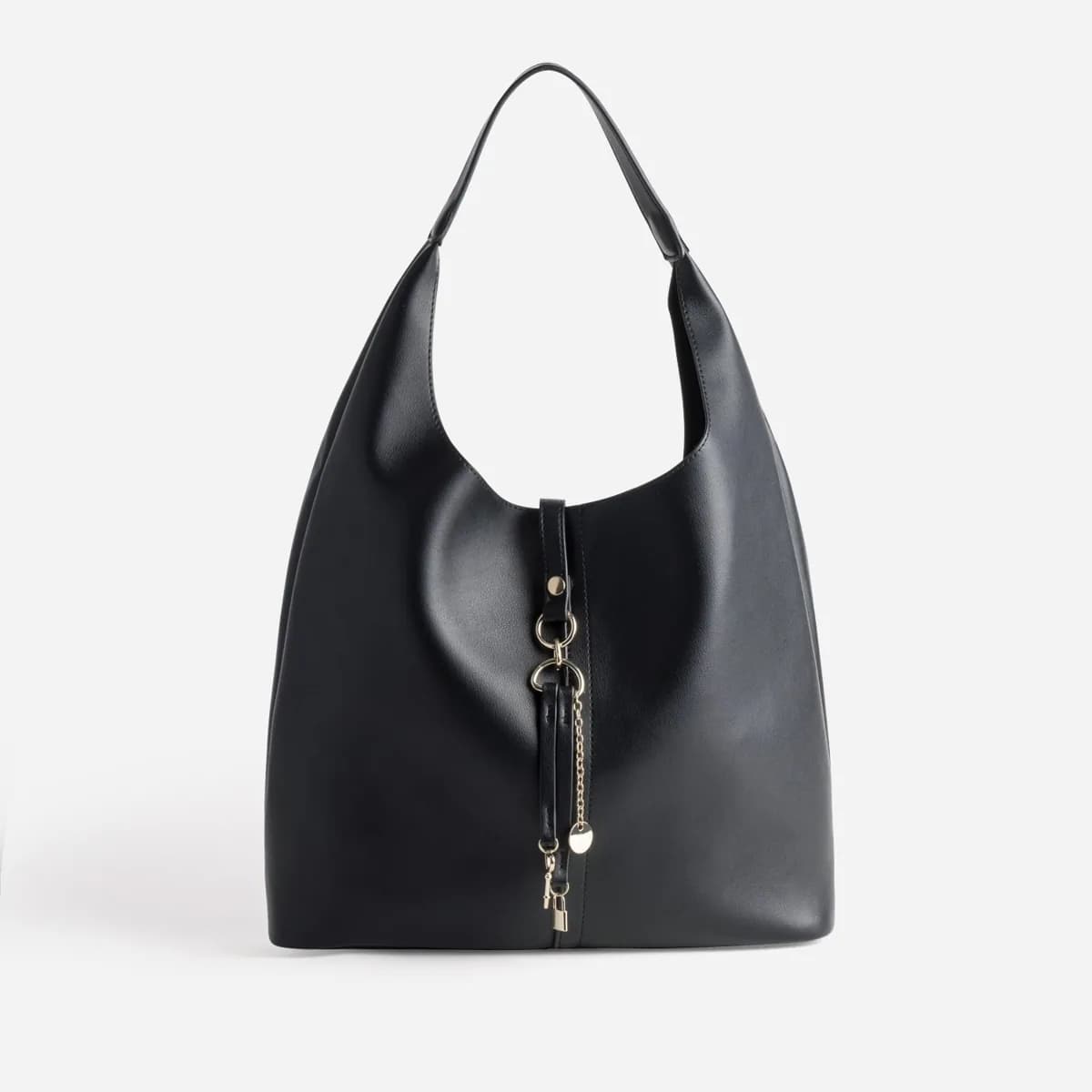 Sac hobo noir détails charms
