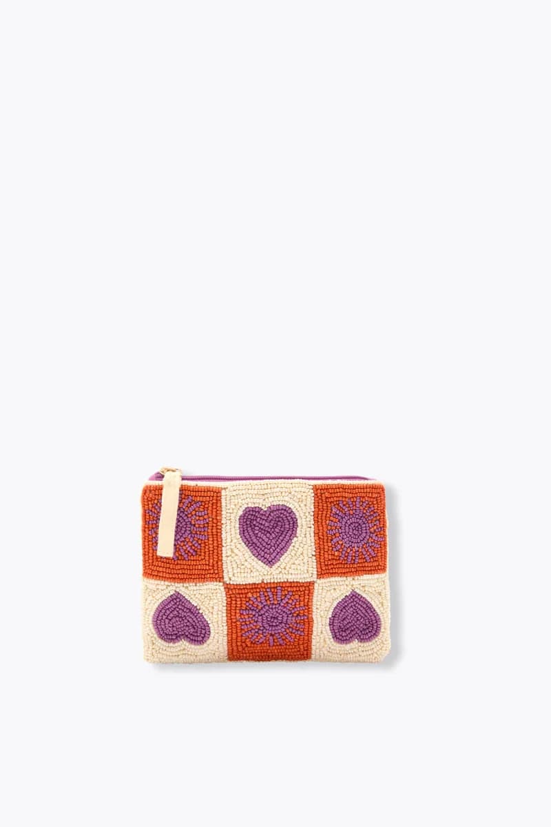 Porte-monnaie perlé Femme