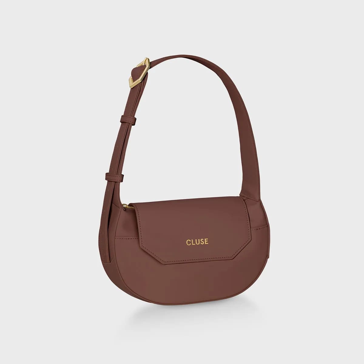Sacroisé Petite Crossbody Bag, Brown, Gold Colour