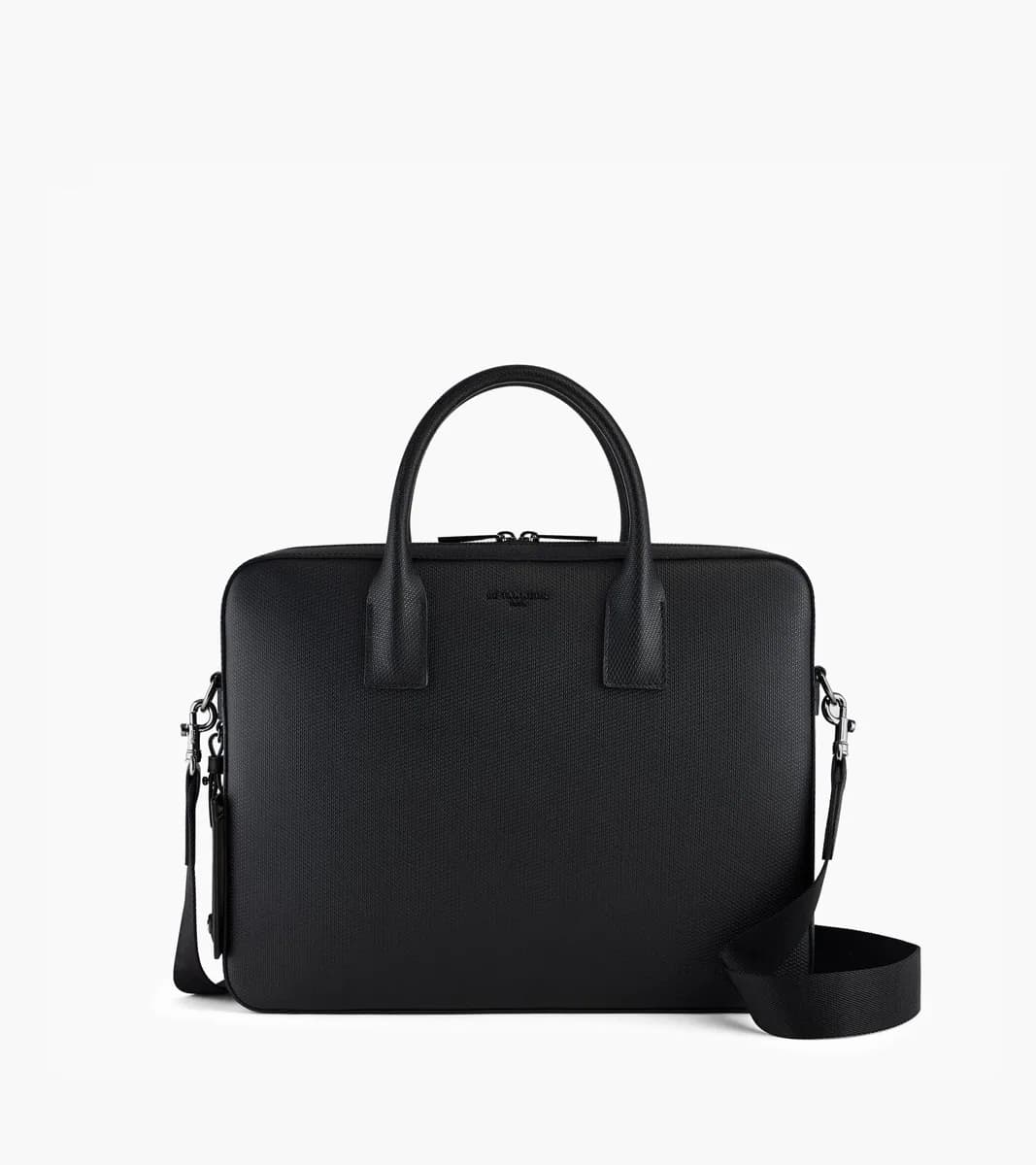 Porte document slim 14" Emile en cuir signature T – Black