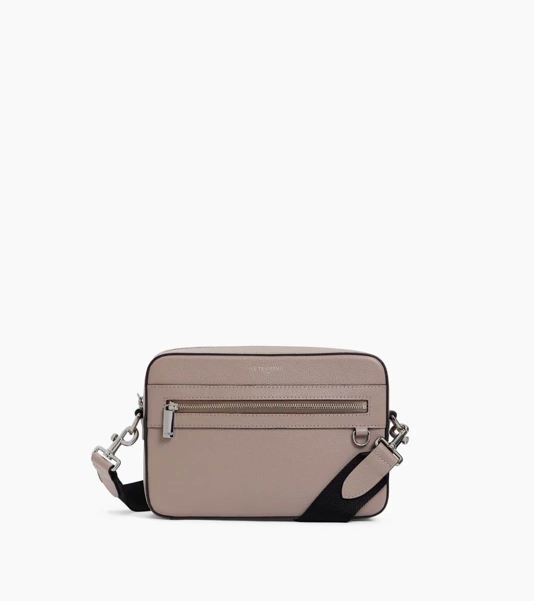 Petite sacoche Emile en cuir grainé – Fossil Grey
