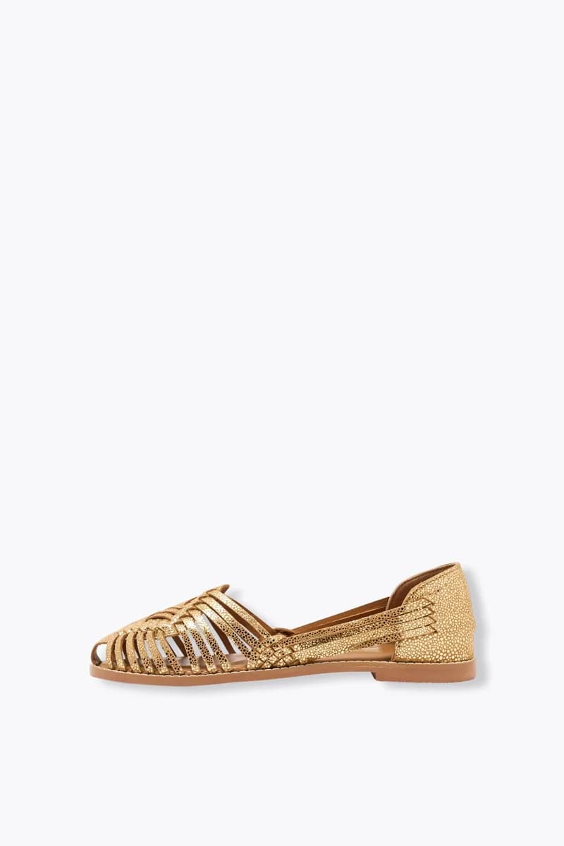 Mocassins en cuir irisé Femme