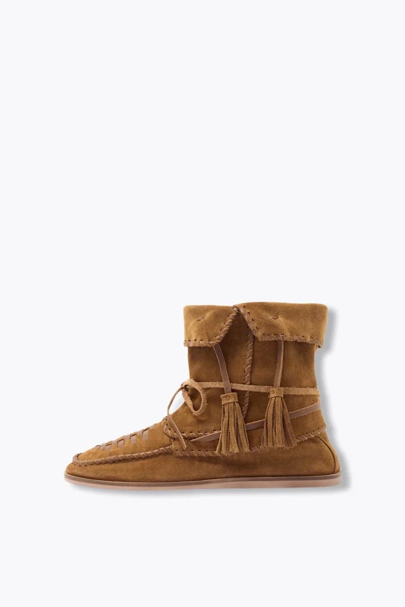Bottines indiennes cuir suédé