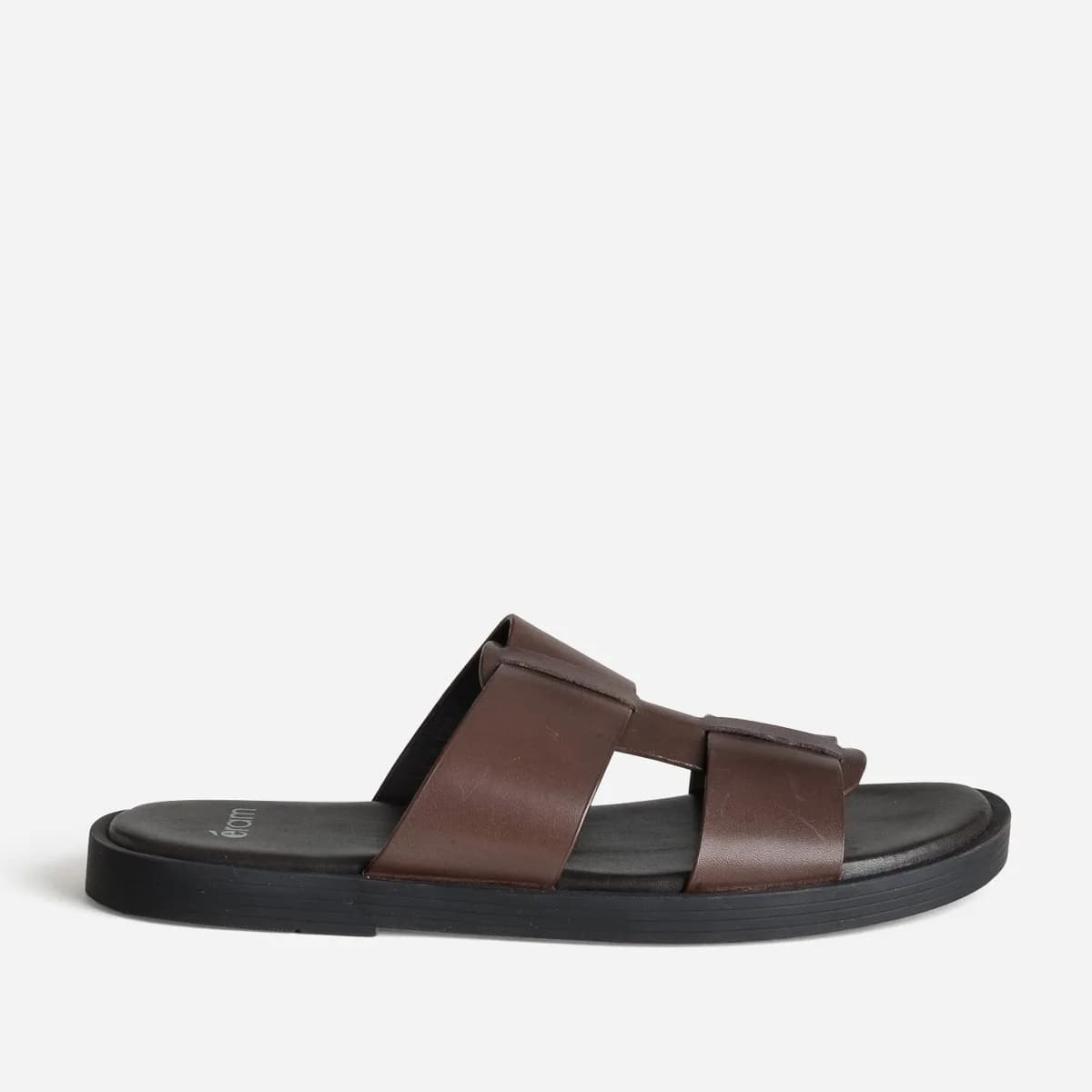 Mule marron cuir