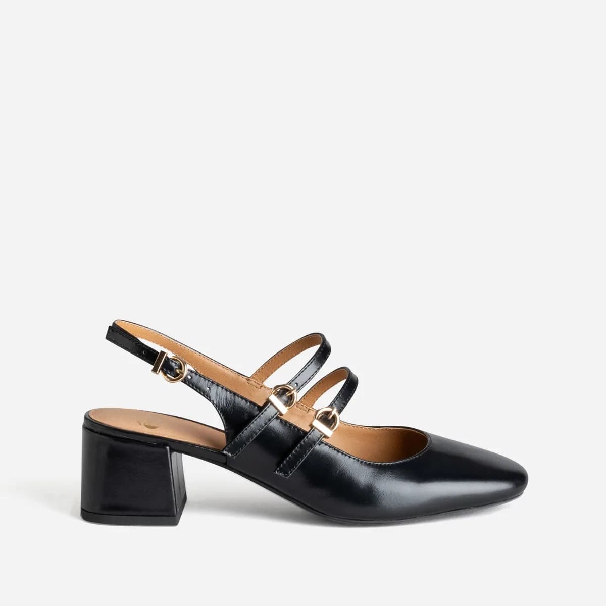 Babies slingback noire cuir