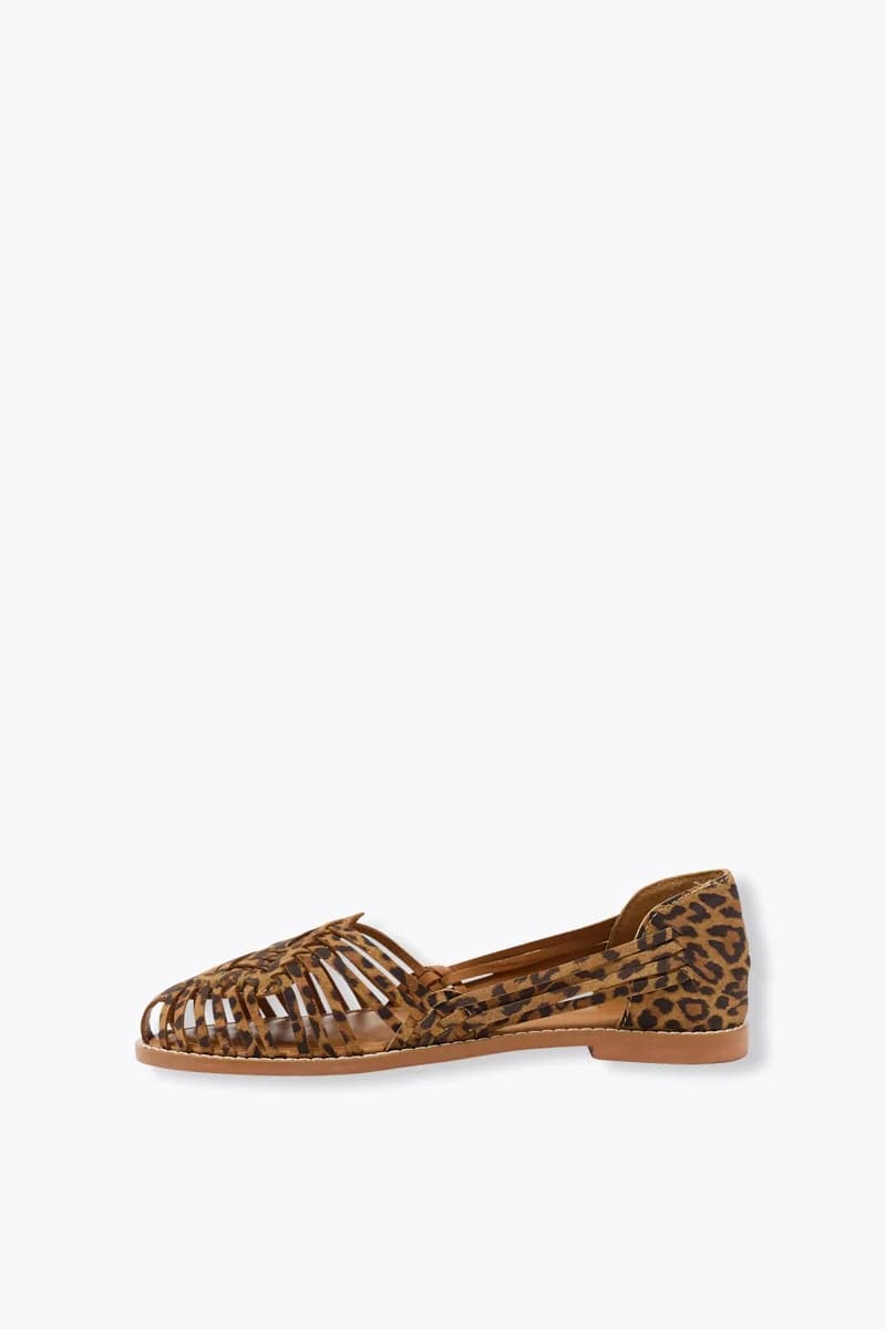 Mocassins en cuir léopard