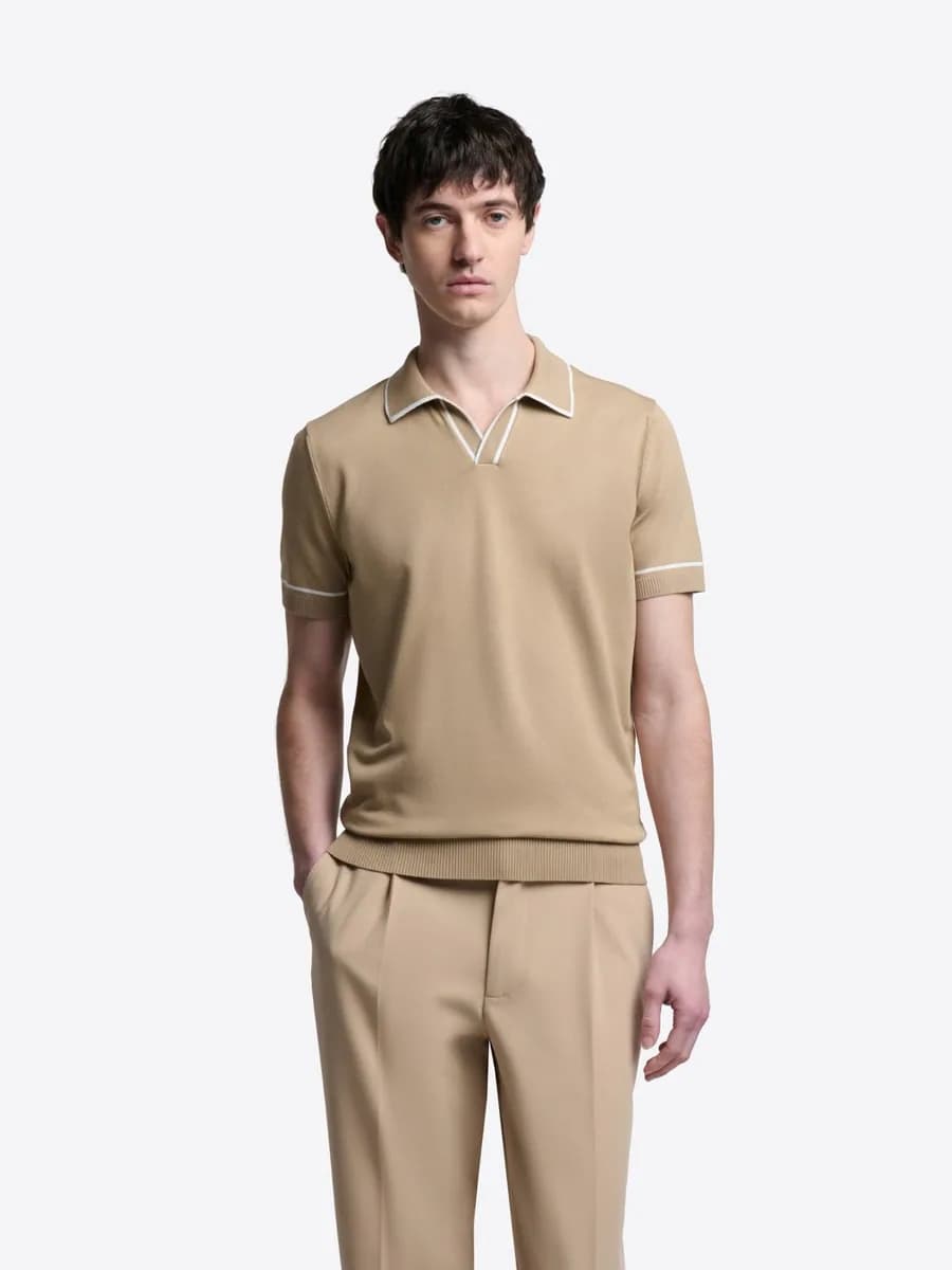 Polo maille col derby