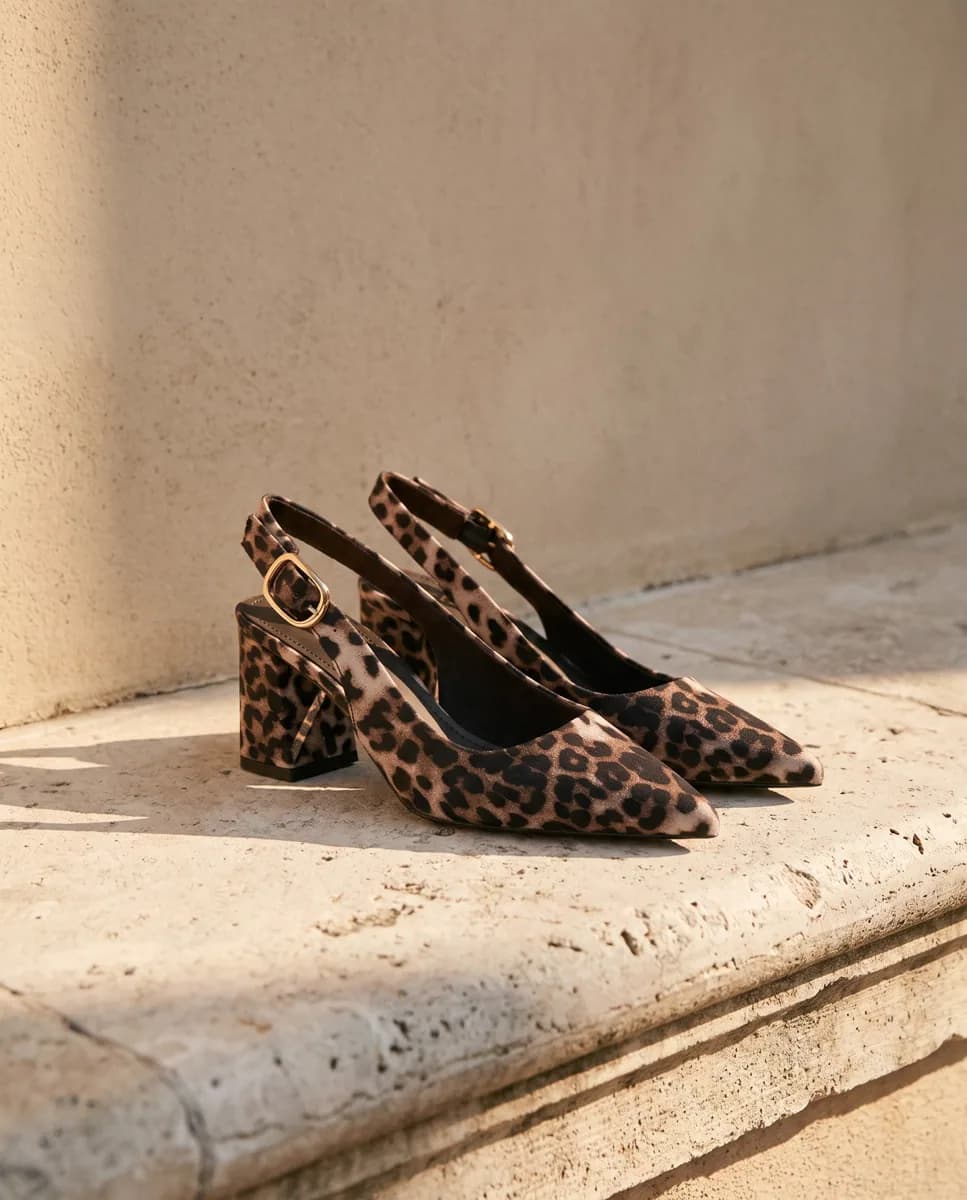 Slingback Thais Leopard