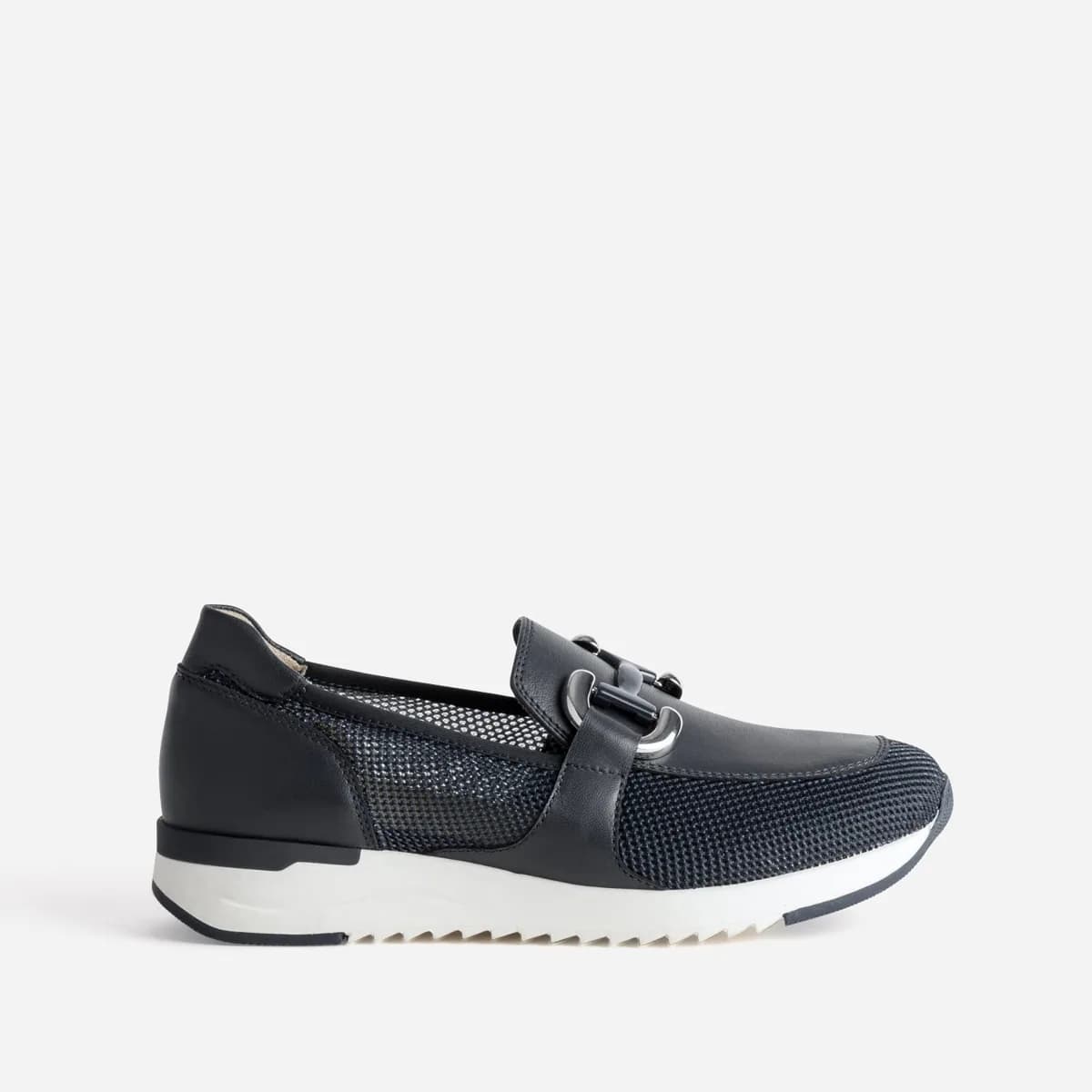 Mocassin CAPRICE marine cuir bi-matière