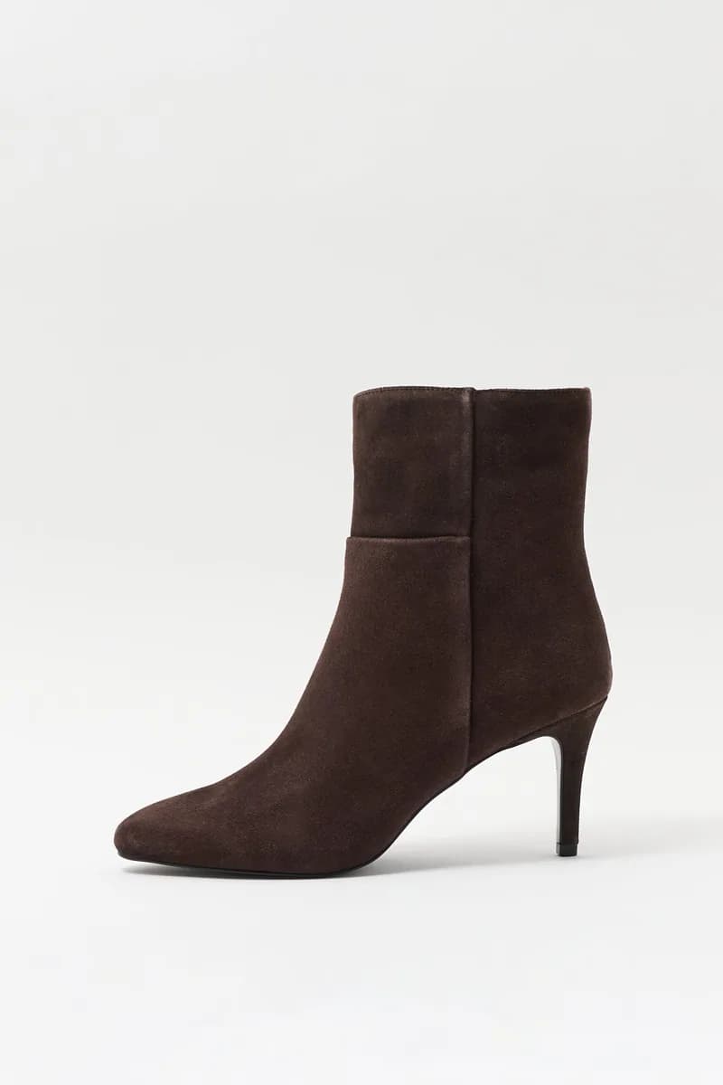 Boots en cuir à talon Femme