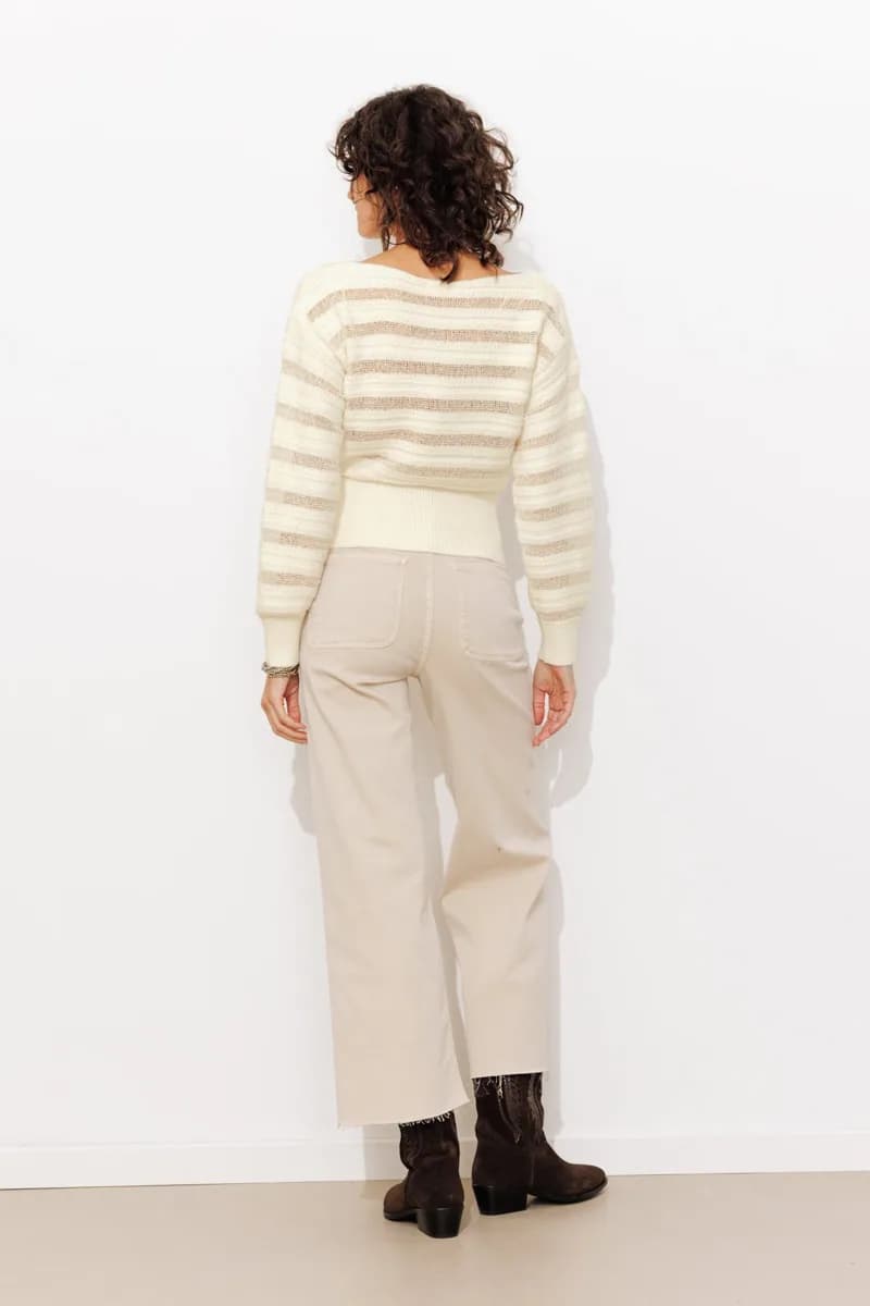 Pull court col bateau