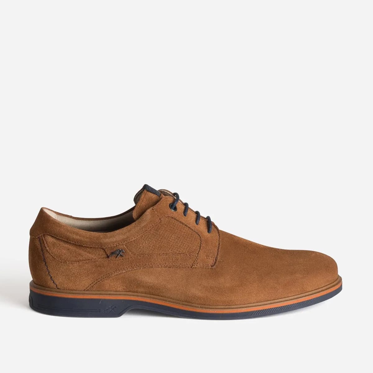 Derby FLUCHOS cognac cuir velours