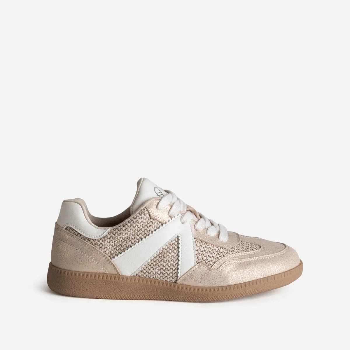 Tennis beige dorée bi-matière