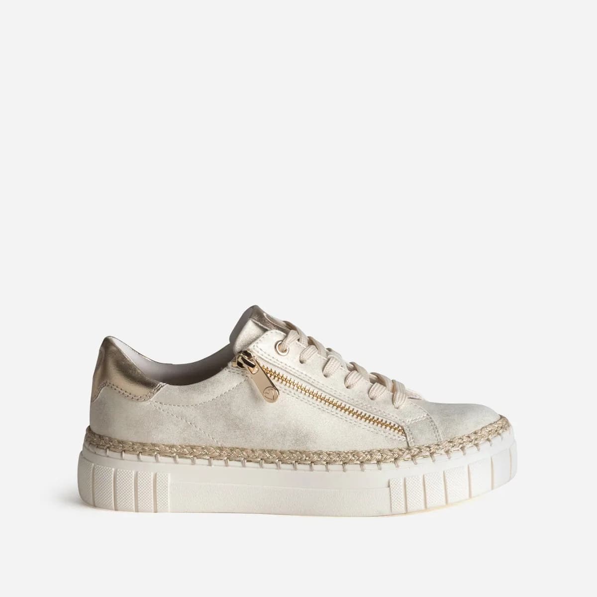 Tennis MARCO TOZZI beige doré détail corde