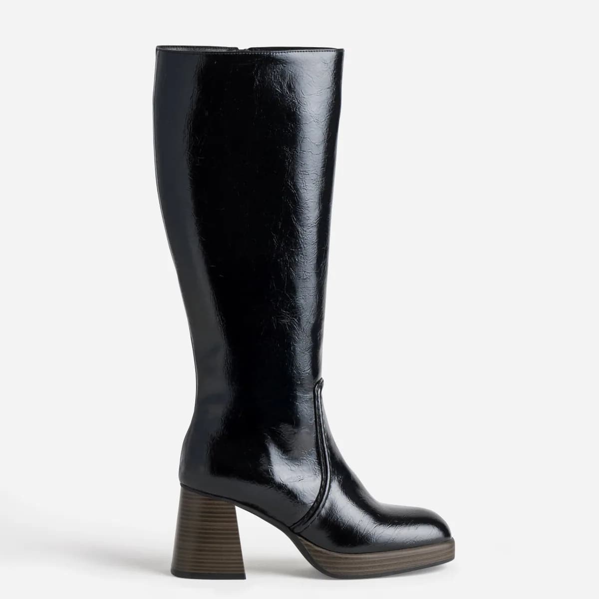 Botte noire à talon
