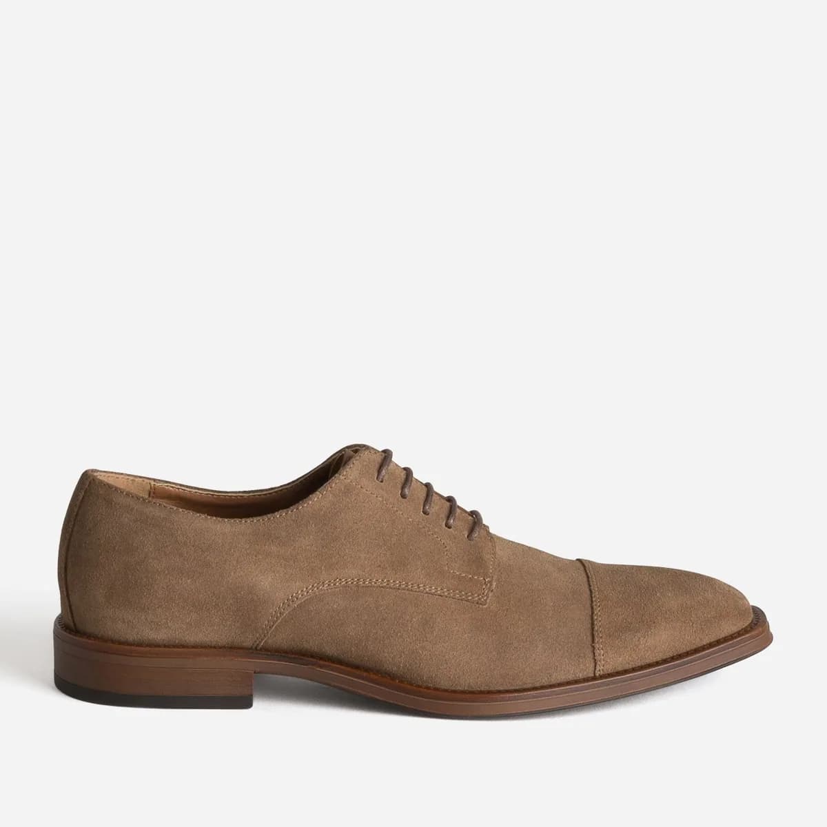 Derby marron cuir velours