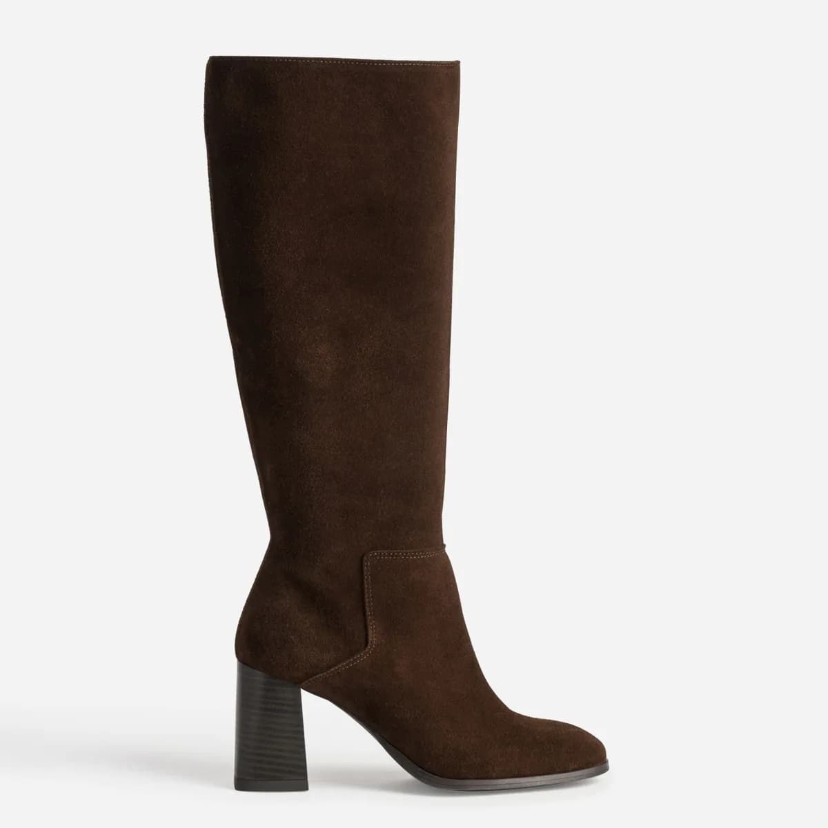 Botte marron cuir velours