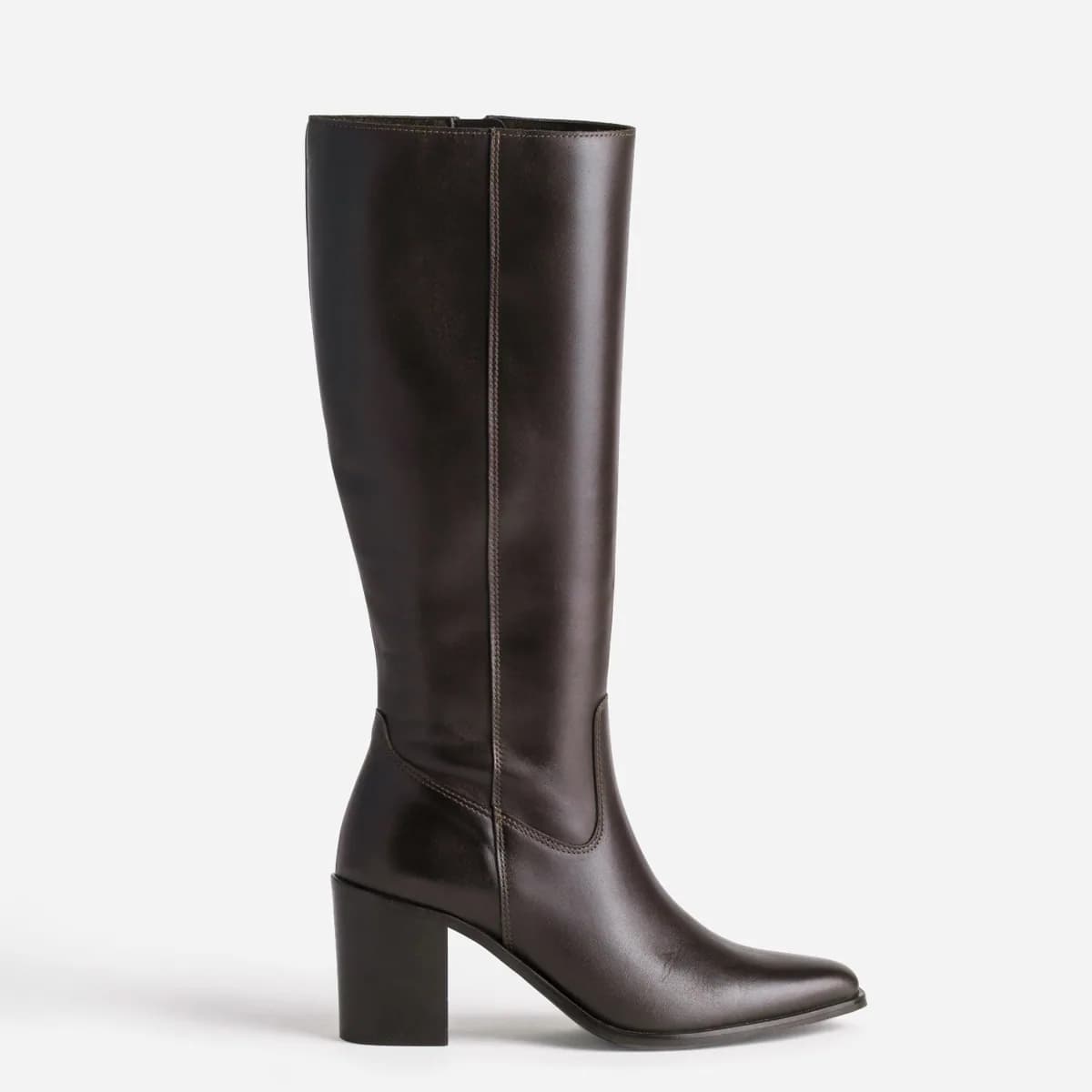 Botte marron cuir