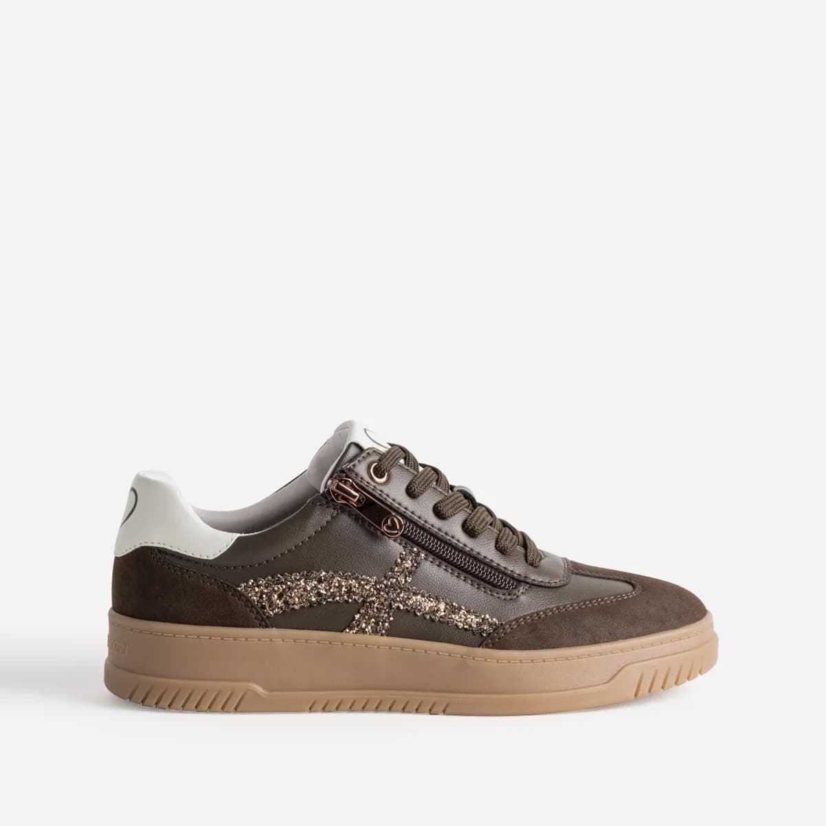 Tennis MARCO TOZZI marron détails pailletés