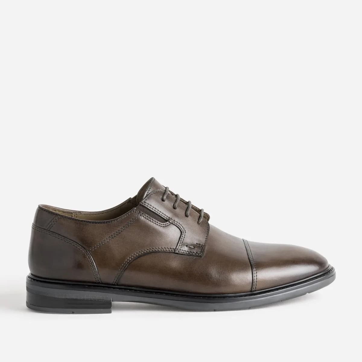 Derby marron cuir bout droit