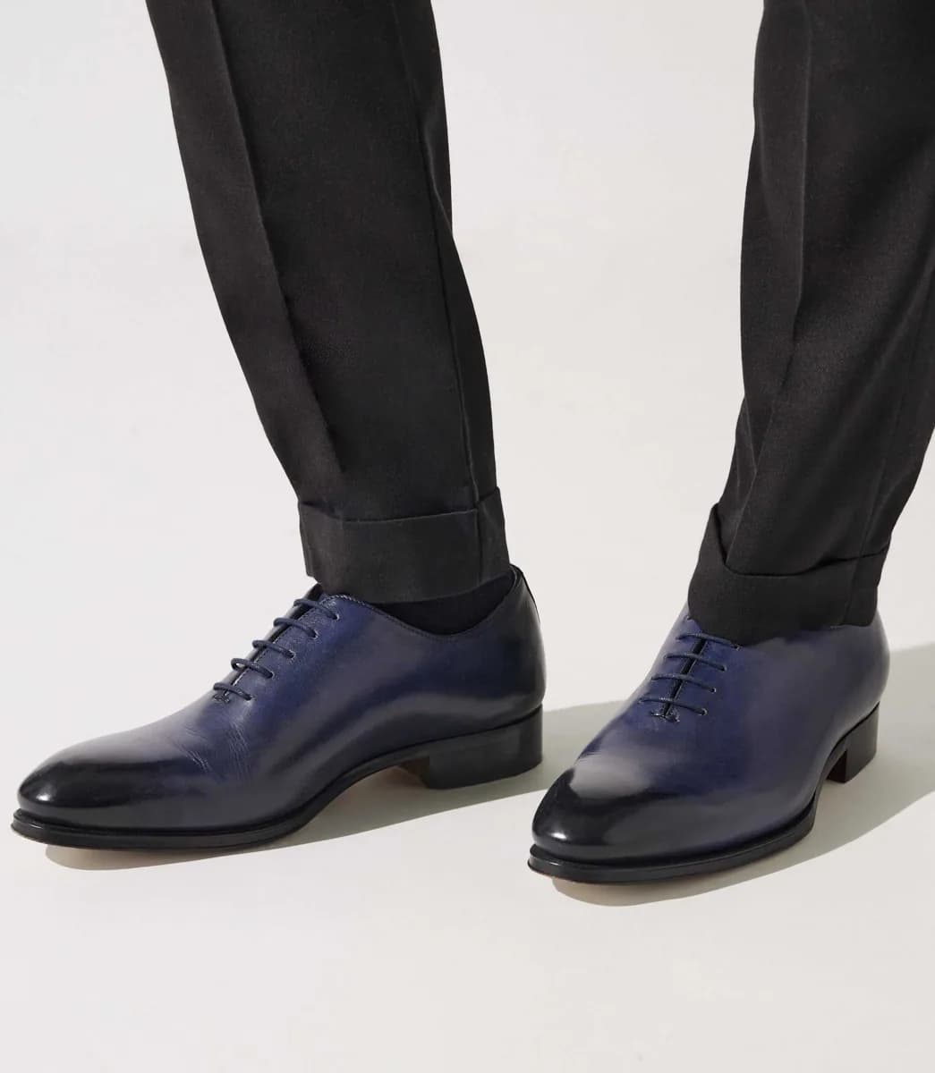 Richelieu en cuir marine OTHELO