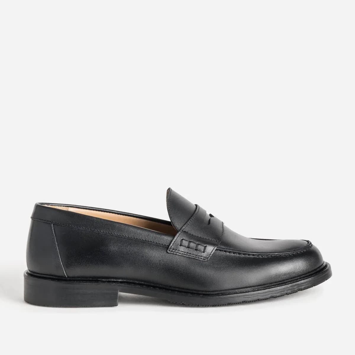 Mocassin noir cuir