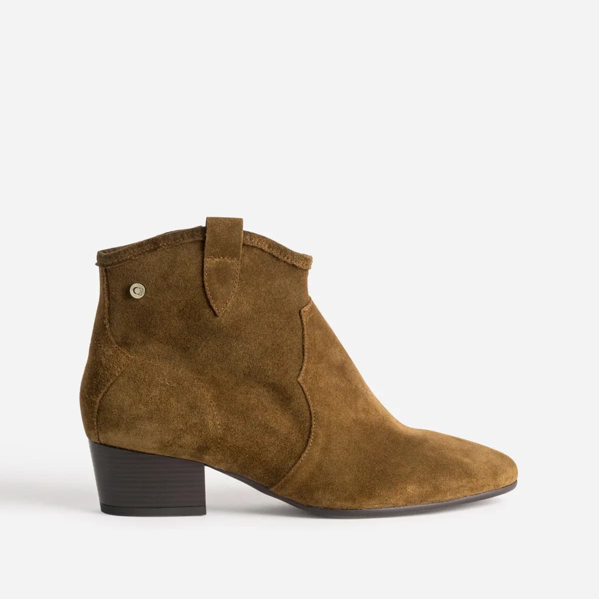 Boots ATELIER 1927 marron clair cuir velours