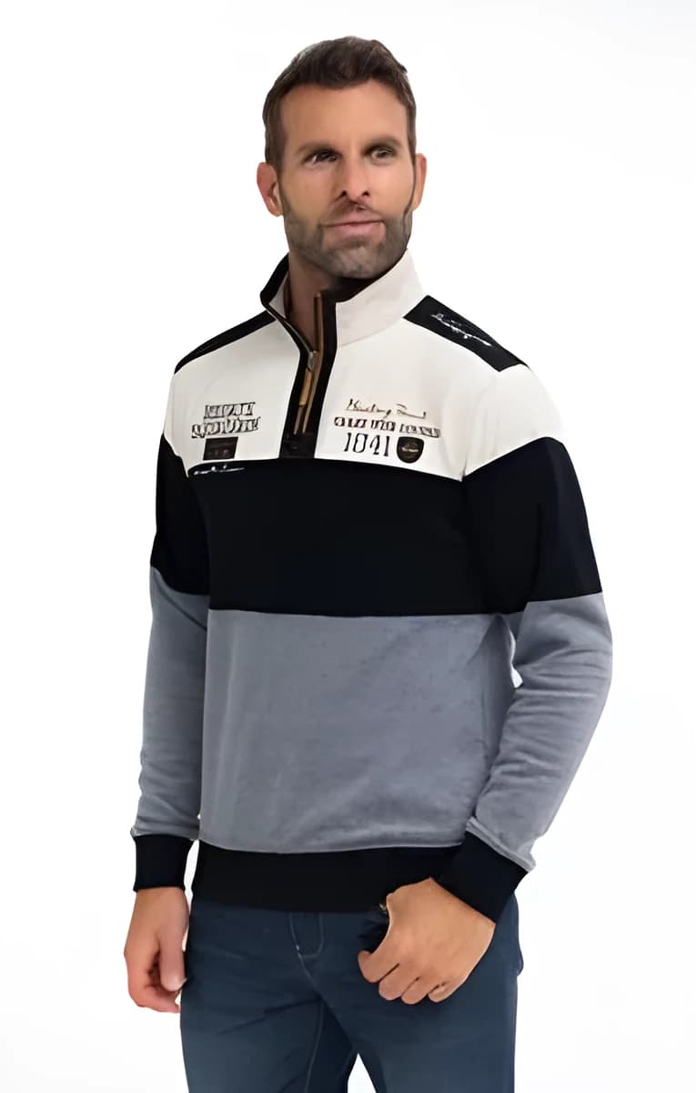 Polo col camionneur Badgy Ray – Bleu Ciel