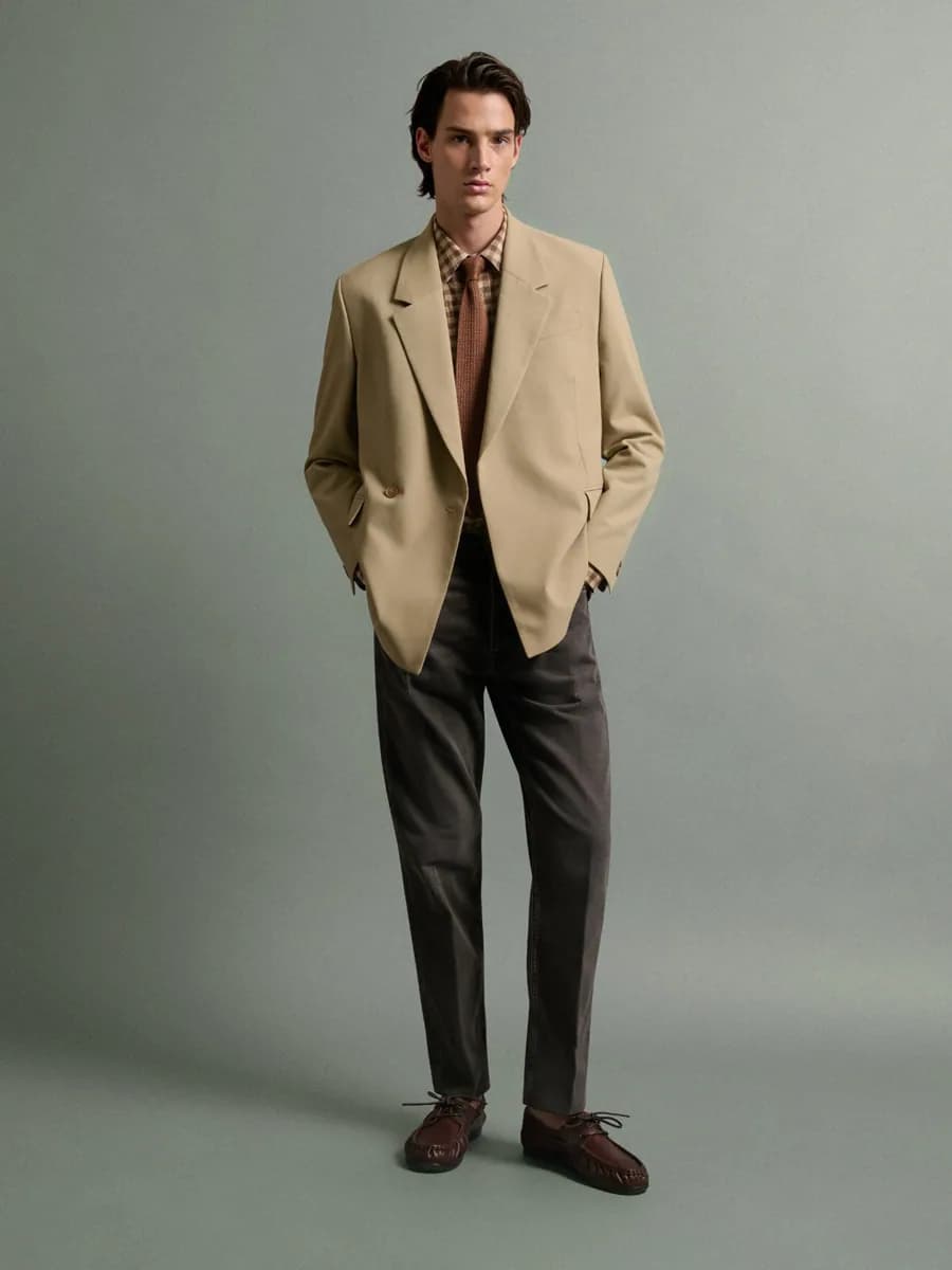 Veste de costume croisée regular