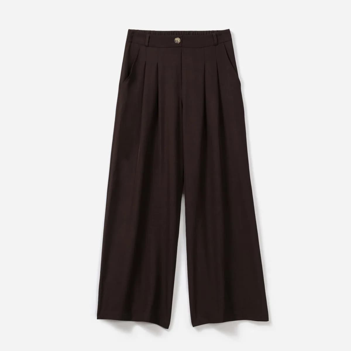 Pantalon TEXTO marron large