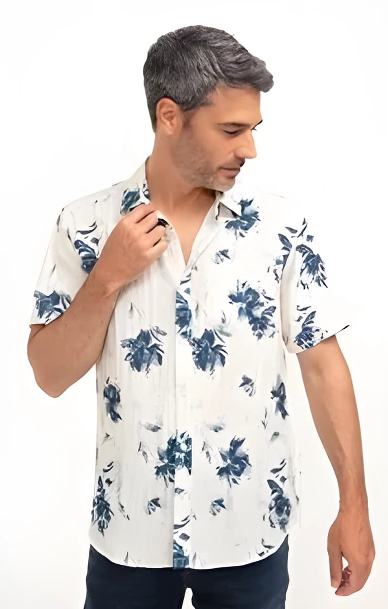 Chemise manches courtes Floblue – Bleu
