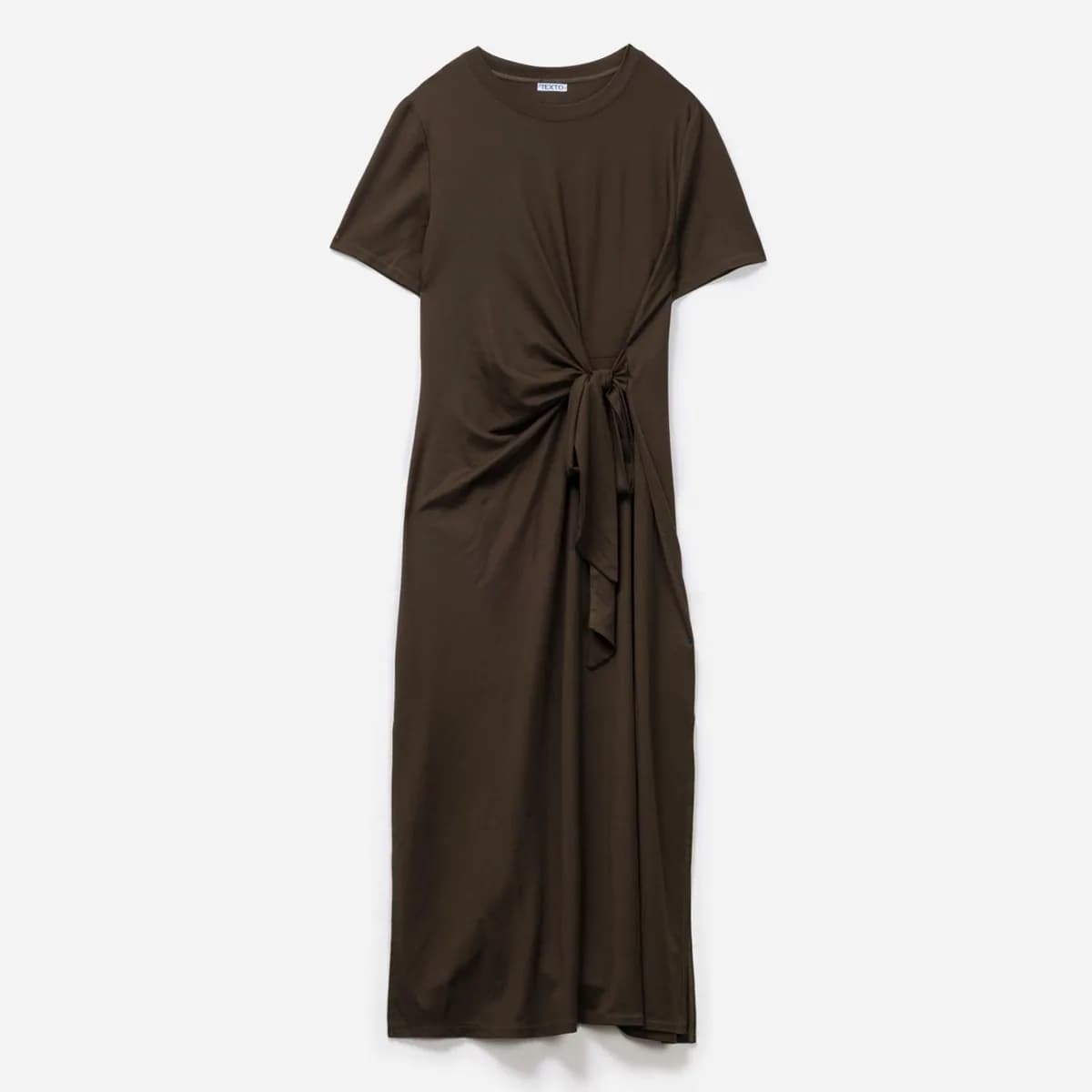 Robe longue marron fluide
