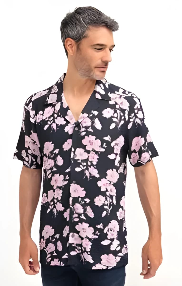 Chemise manches courtes Flo Pink – Marine