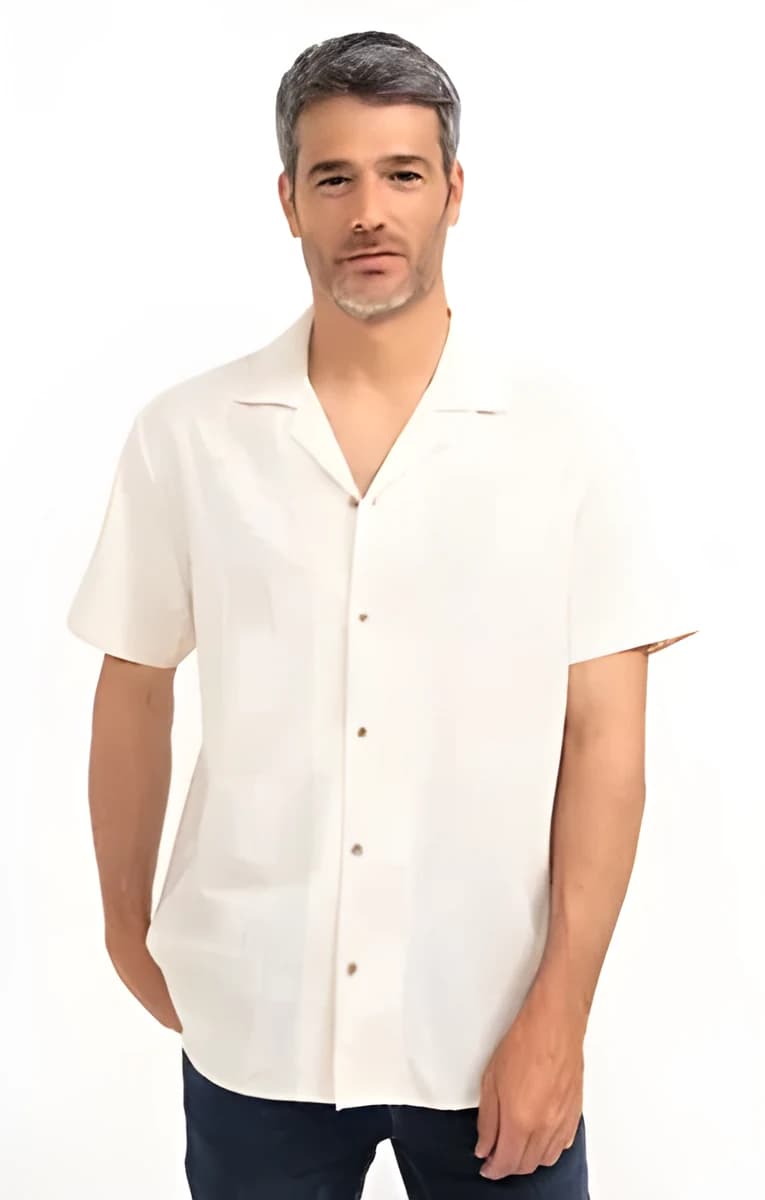 Chemise manches courtes Patcharo – Beige