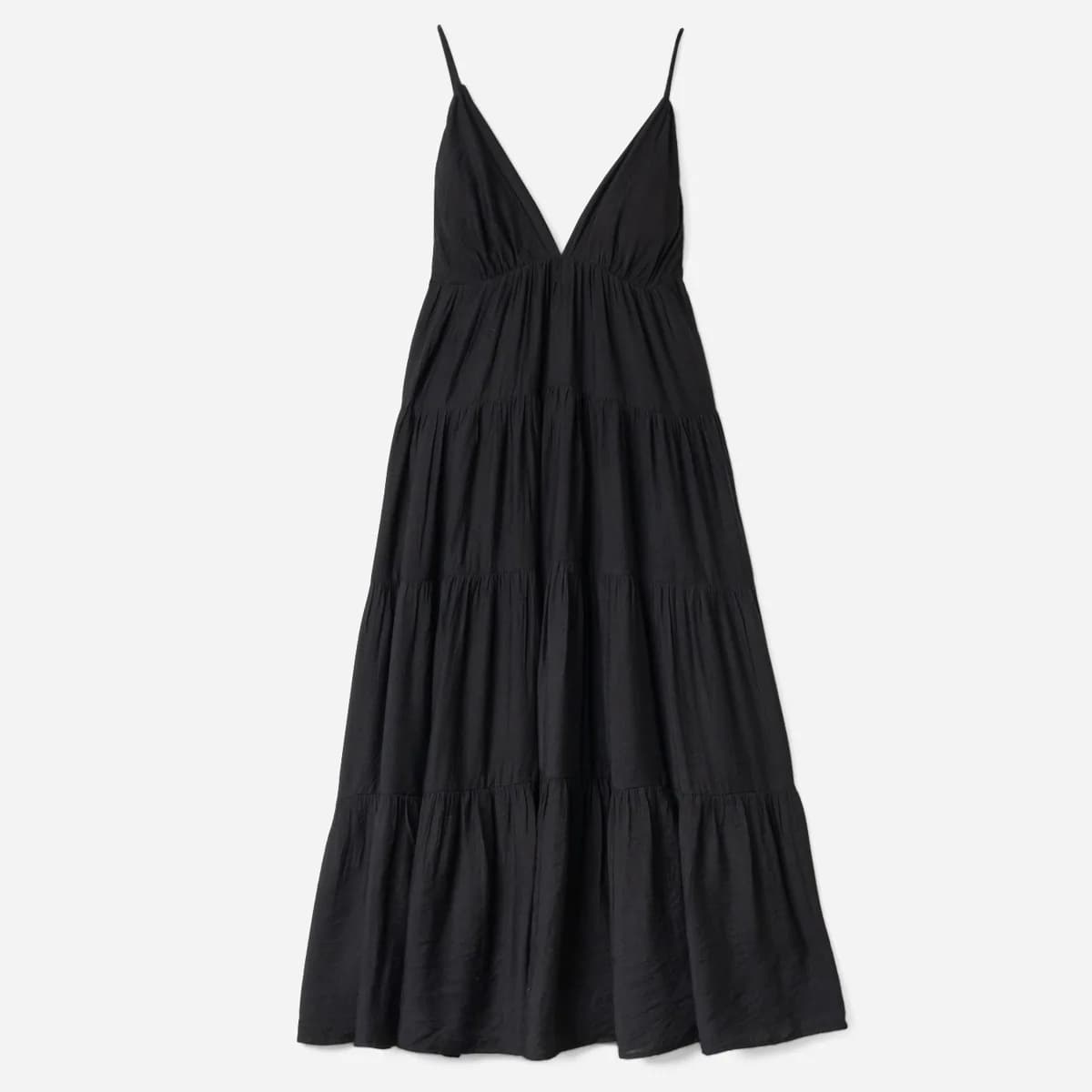 Robe fines bretelles TEXTO noire
