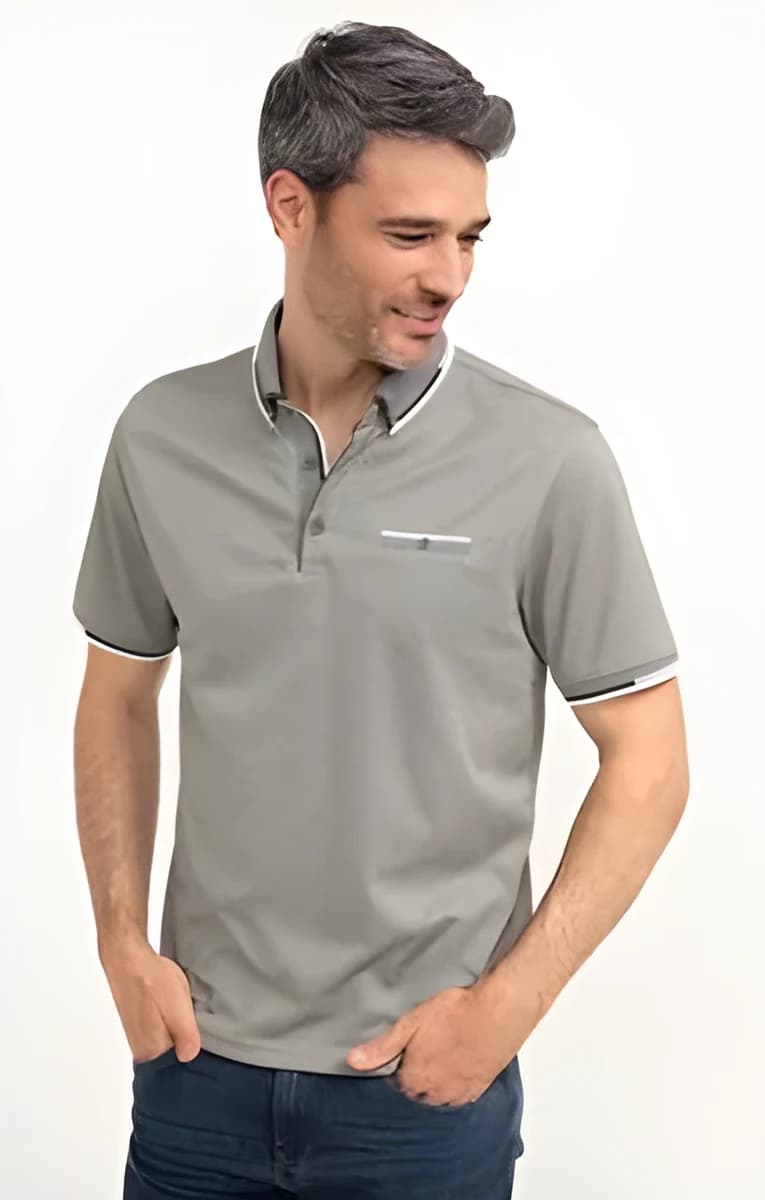 Polo manches courtes Gouty – Kaki