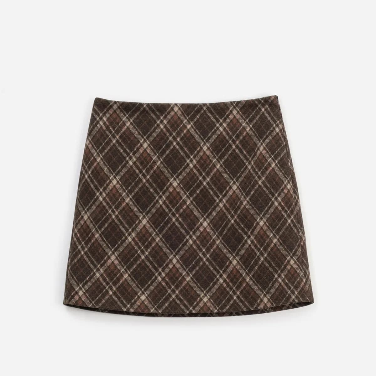 Jupe ERAM WEAR marron motif carreaux