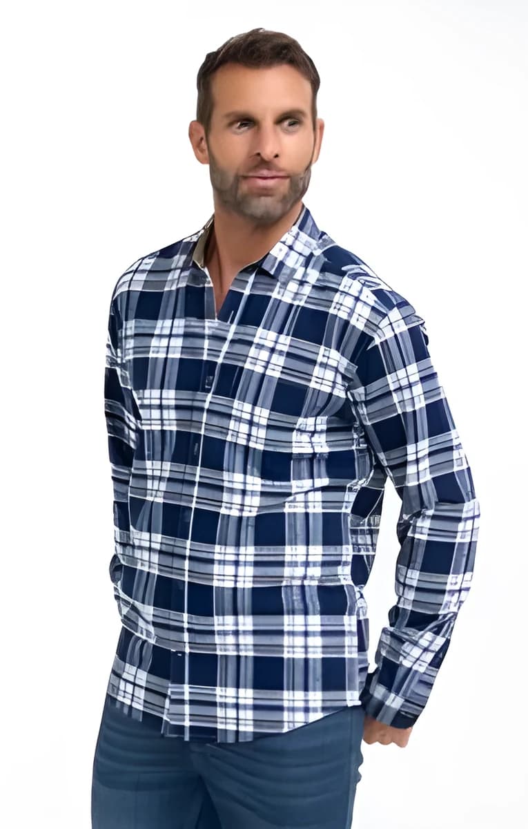 Chemise manches longues Crx Franck – Bleu