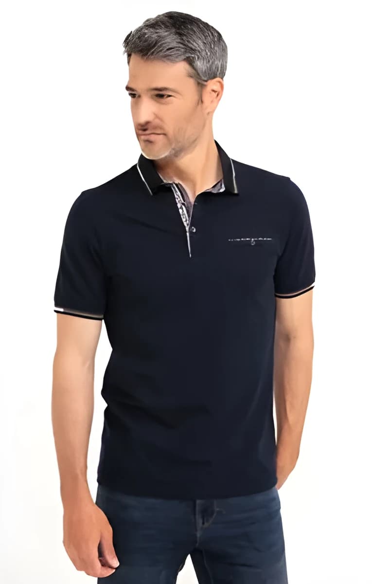 Polo manches courtes Liberty – Bleu Ciel