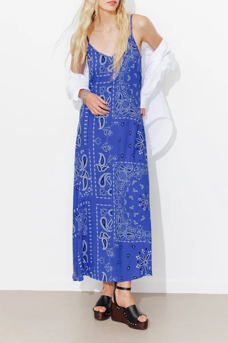 Robe longue motif bandana