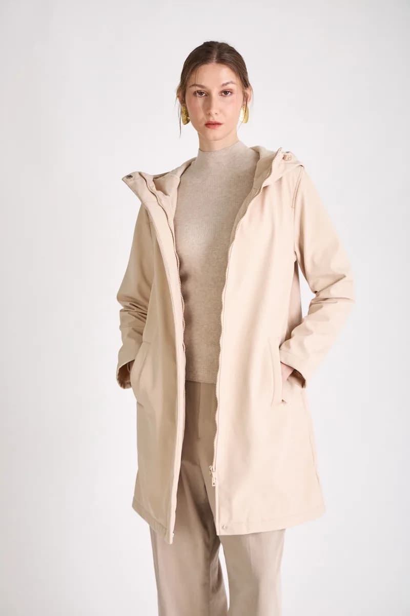 Parka Pervenche Beige