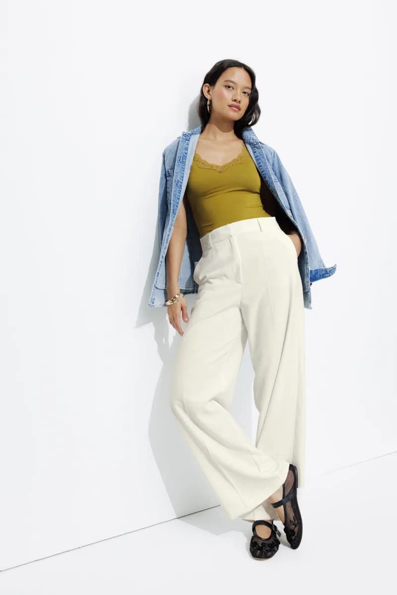Pantalon de tailleur uni Femme