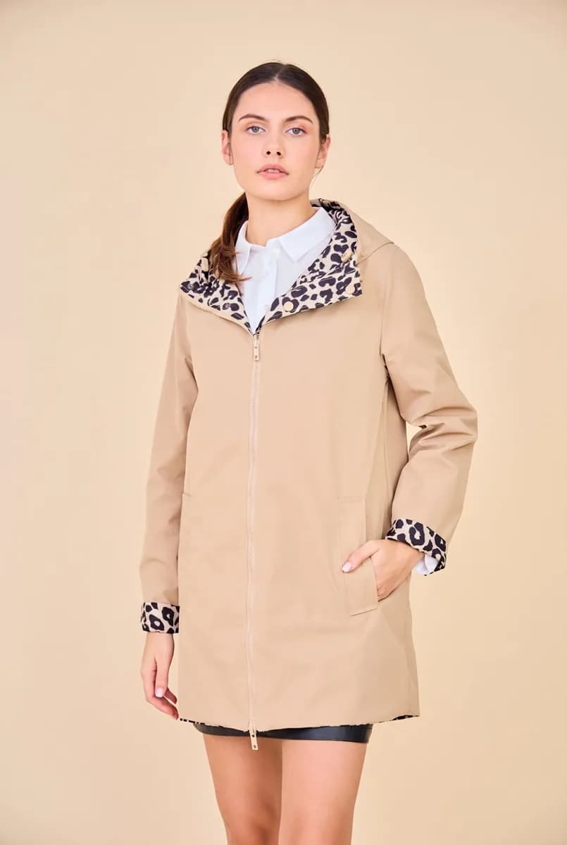 Parka Maryse Beige / Léopard