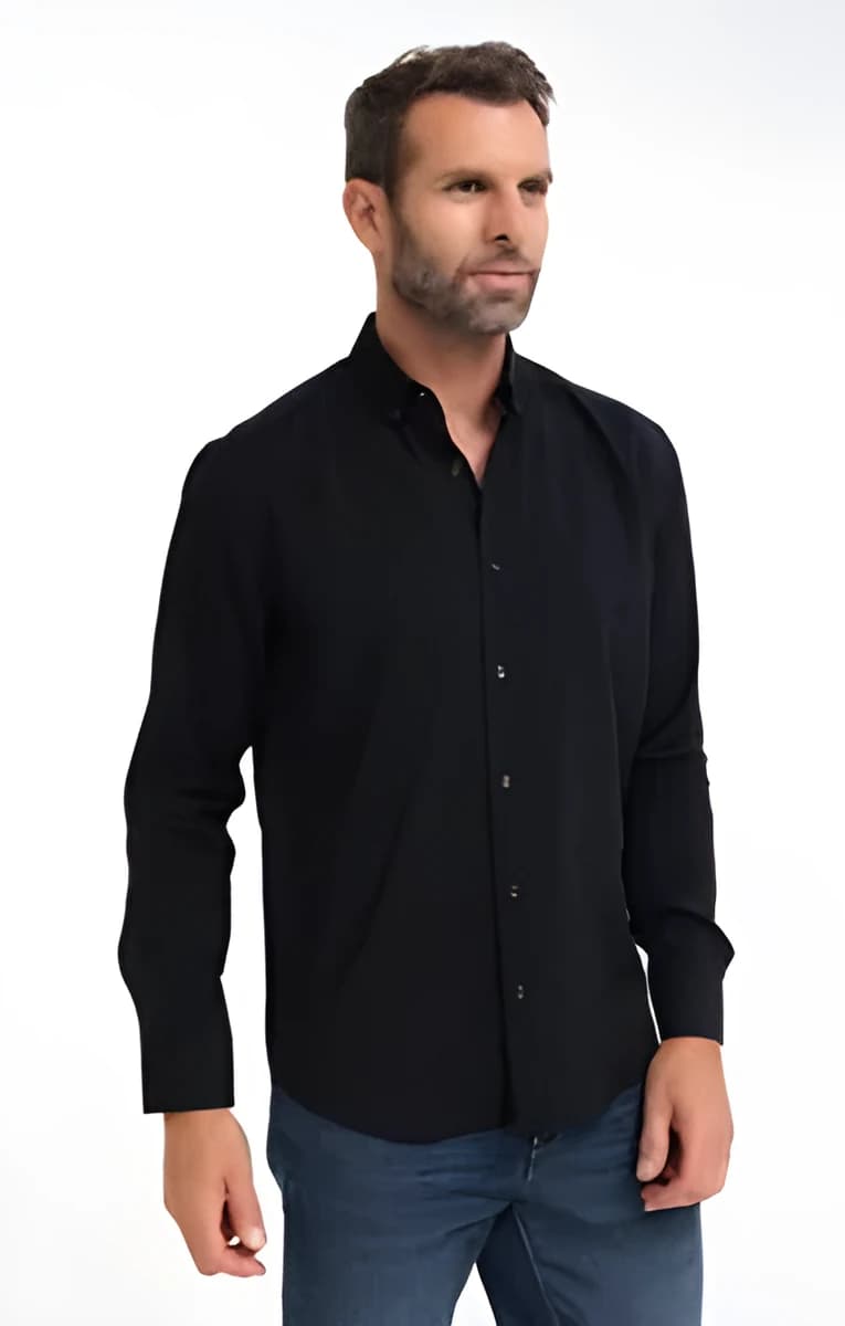 Chemise manches longues Philou – Noir