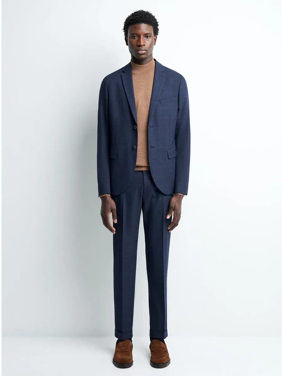 Veste de costume extra slim à carreaux