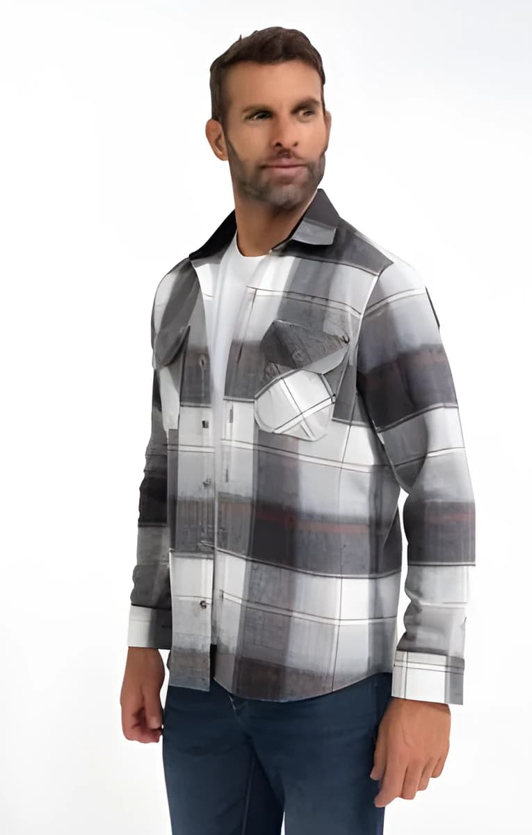 Chemise regular Surch – Gris Moyen