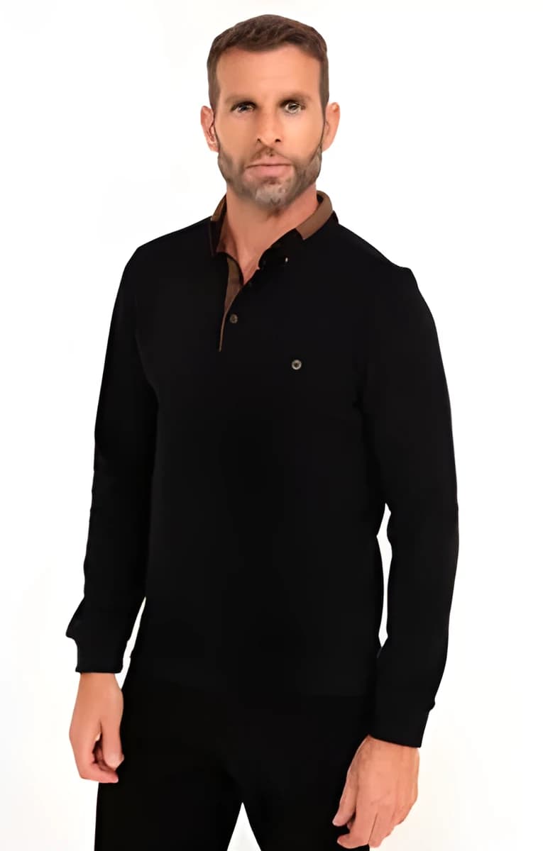 Polo manches longues Chic – Bleu Ciel